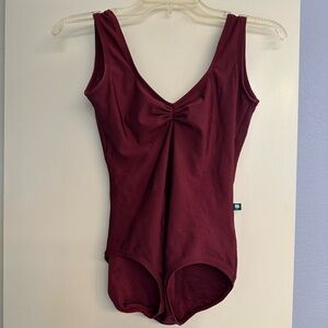 Burgundy Sleeveless Leotard